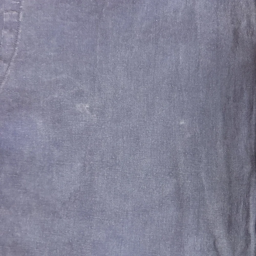 Ralph Lauren Linen Shirt Mens XL Blue Short Sleeve Button-Down Casual Pony Logo